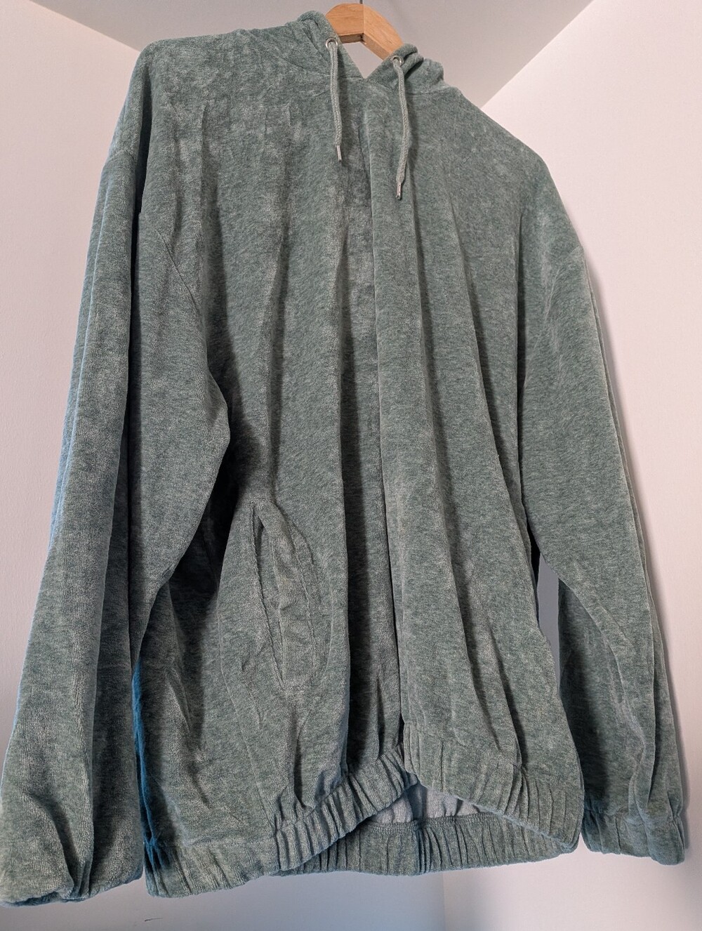 ASOS Sage Green Terry Cloth Hoodie